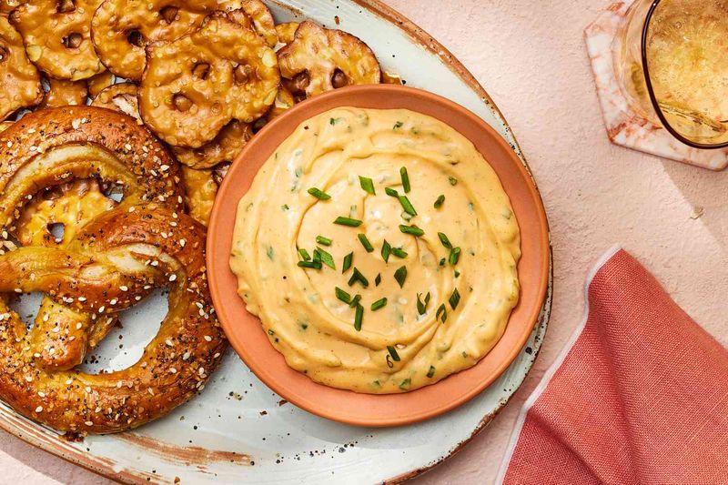 Warm Soft Pretzels With Cheese Dip
