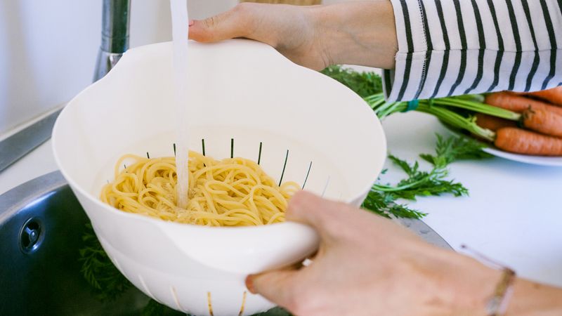 Rinsing Cooked Pasta