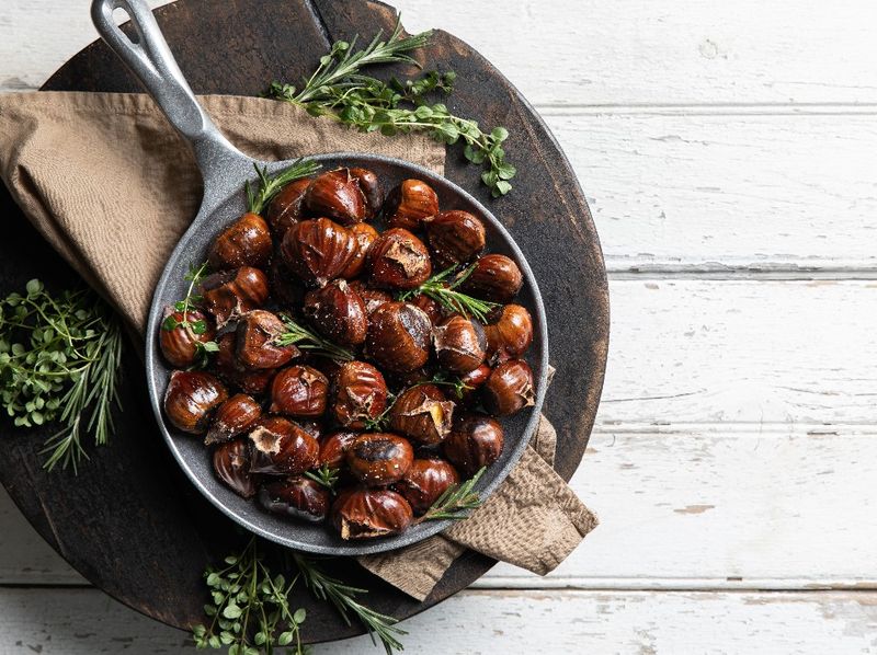 Roasted Chestnuts With Rosemary