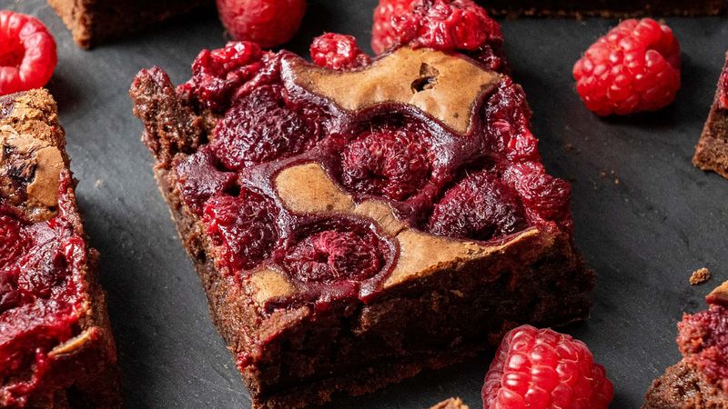 Raspberry Swirl Brownies