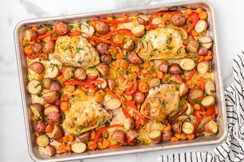 Baked Chicken And Vegetable Traybake