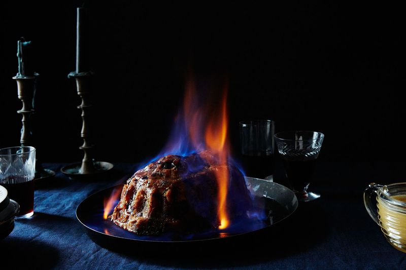 Christmas Pudding Flaming