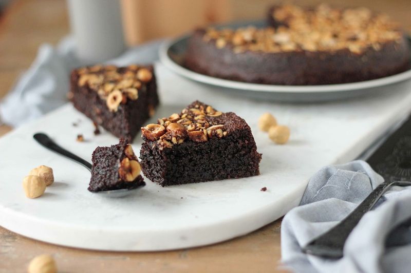Walnut And Chocolate Olive Oil Cake