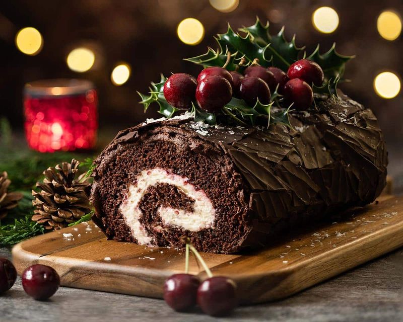 No Bake Chocolate Yule Log