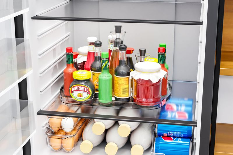 Use A Lazy Susan Inside Cupboards Or The Fridge