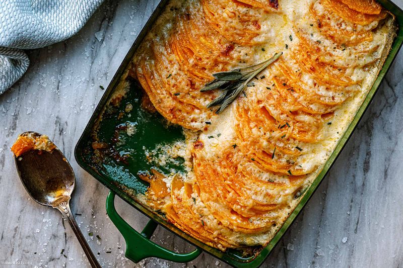 Vegetable Gratin Assembled And Chilled