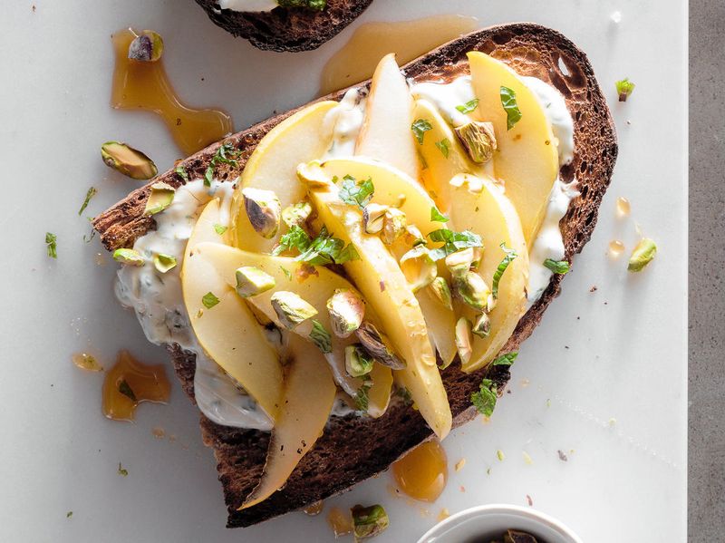 Spread Pear Compote On Toast