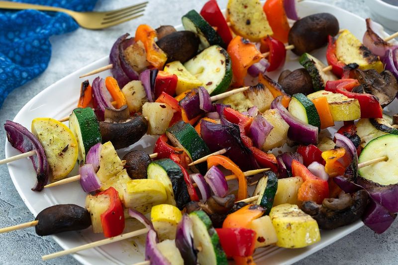 Grilled Vegetable Skewers With Couscous
