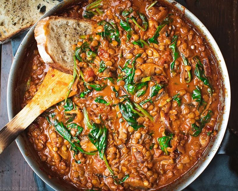 Spiced Lentil And Spinach Stew