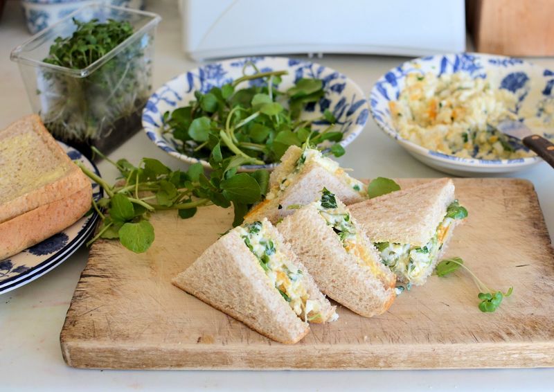 Egg & Cress Sandwich With Lots Of Salad Cream