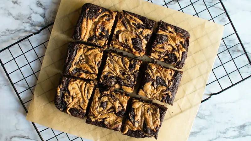 Peanut Butter Swirl Brownies