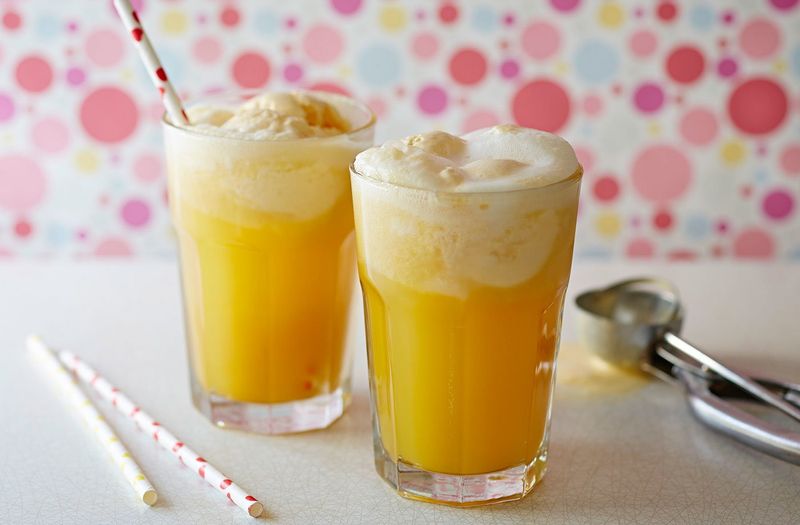 SpongeBob Themed Ice Cream Floats