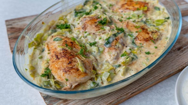 Creamy Chicken And Leek Bake