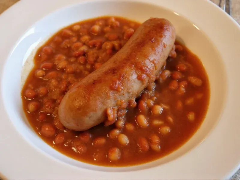 Sausages With Baked Beans