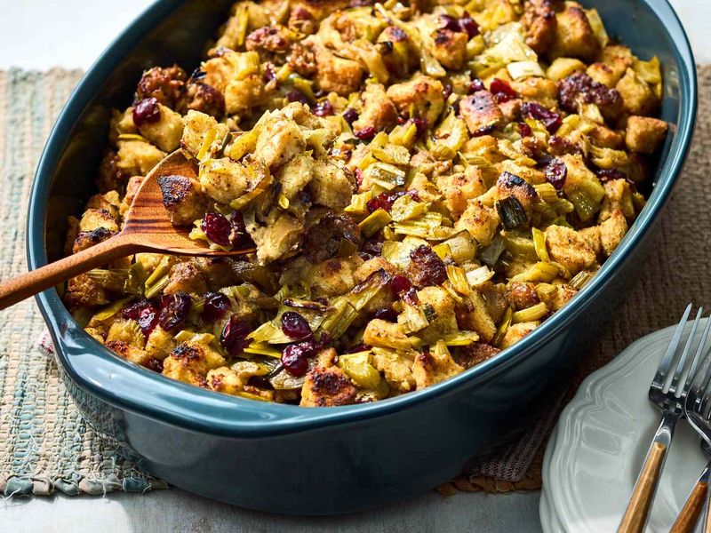 Sausage And Cranberry Stuffing Casserole