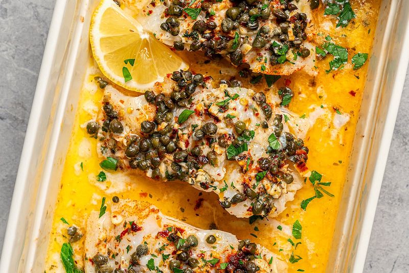 Baked Cod With Lemon And Capers
