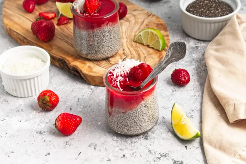 Chia Pudding With Fruit Purée