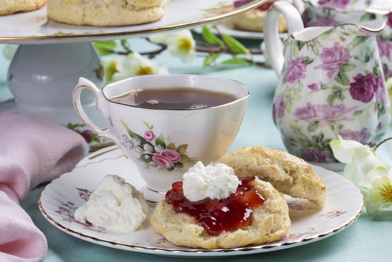 Steaming Cups Of English Breakfast Tea