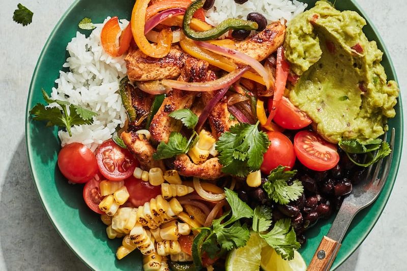 Baked Chicken Fajita Bowls