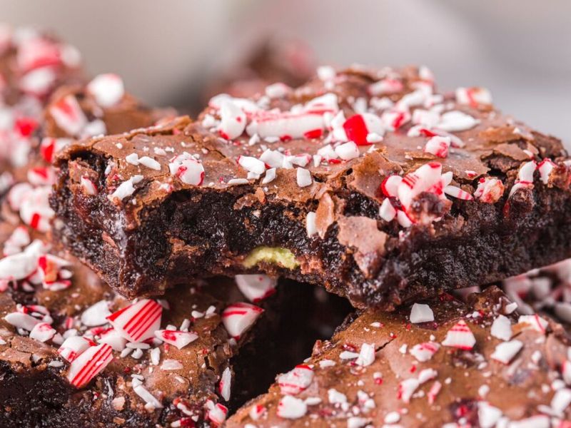 Add Candy Cane Pieces To Brownie Batter