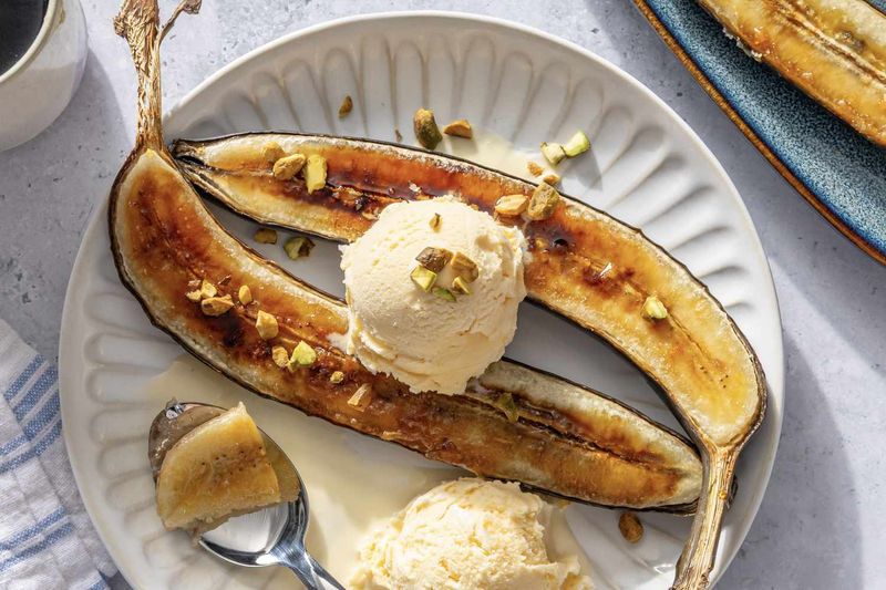 Grill Lightly And Serve With Ice Cream