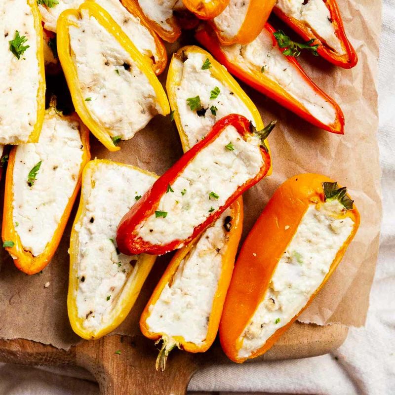 Stuffed Mini Peppers With Goat’s Cheese And Herbs