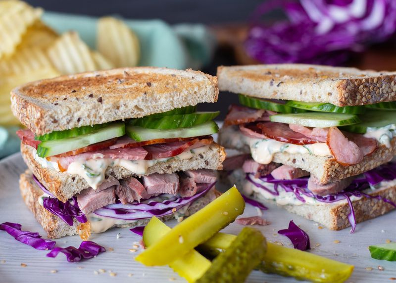 Duck Confit And Red Cabbage Baguette