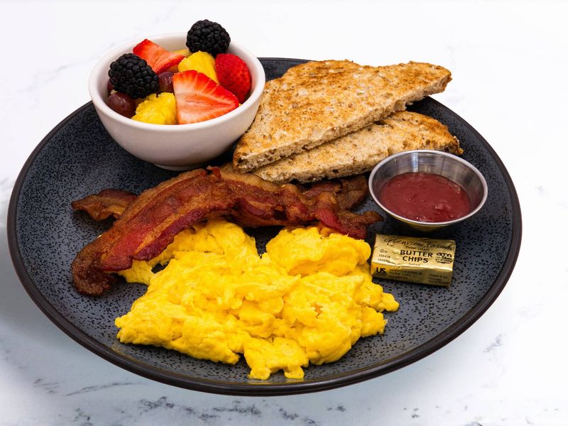 Classic Bacon, Eggs, And Toast Breakfast