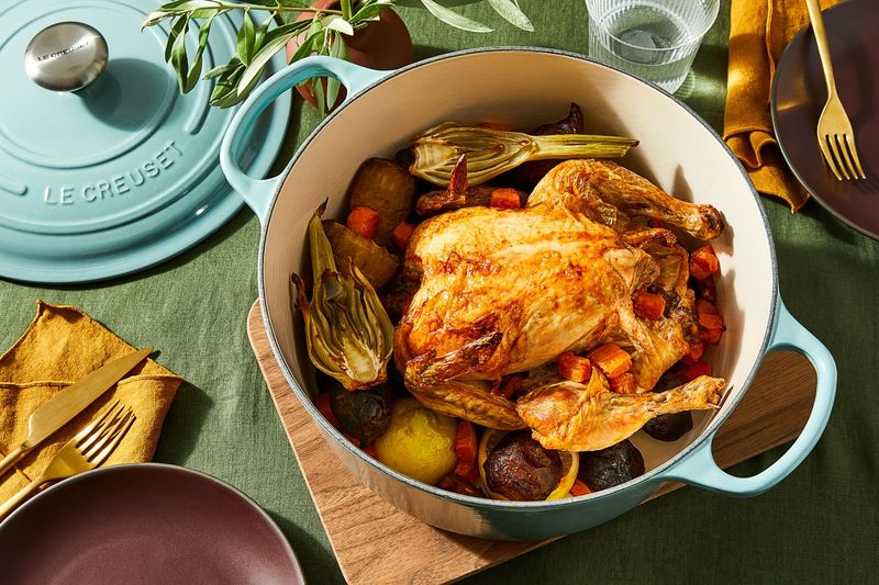 One-Pot Roast Chicken With Potatoes And Herbs