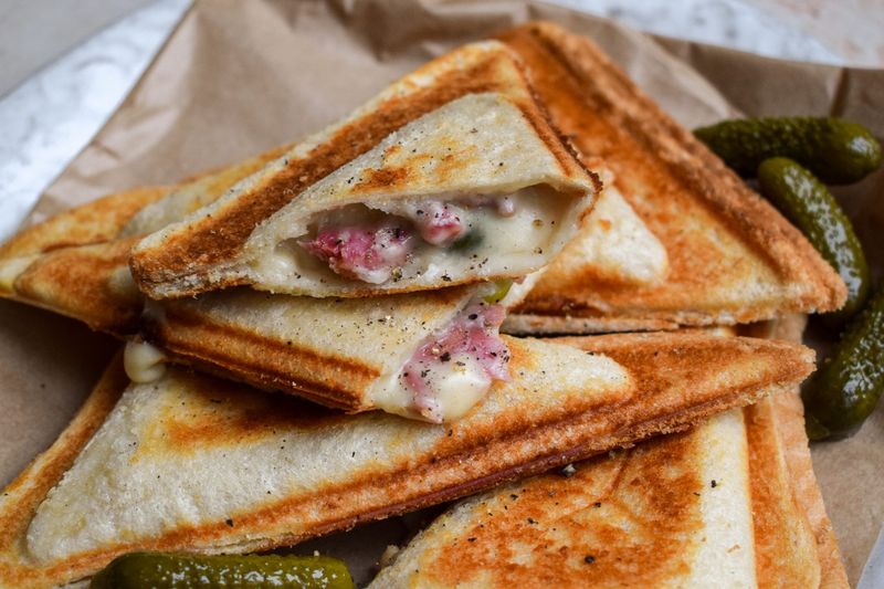 Ham, Cheese, And Pickle Toastie