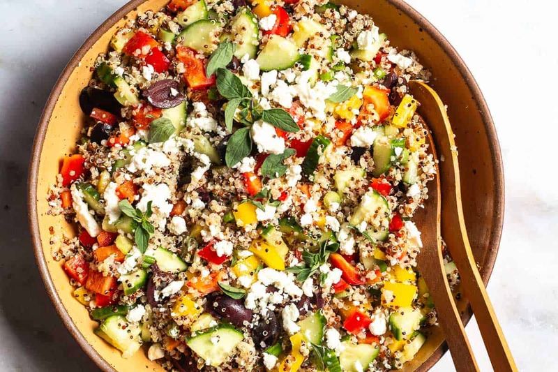 Mediterranean Quinoa Salad With Feta