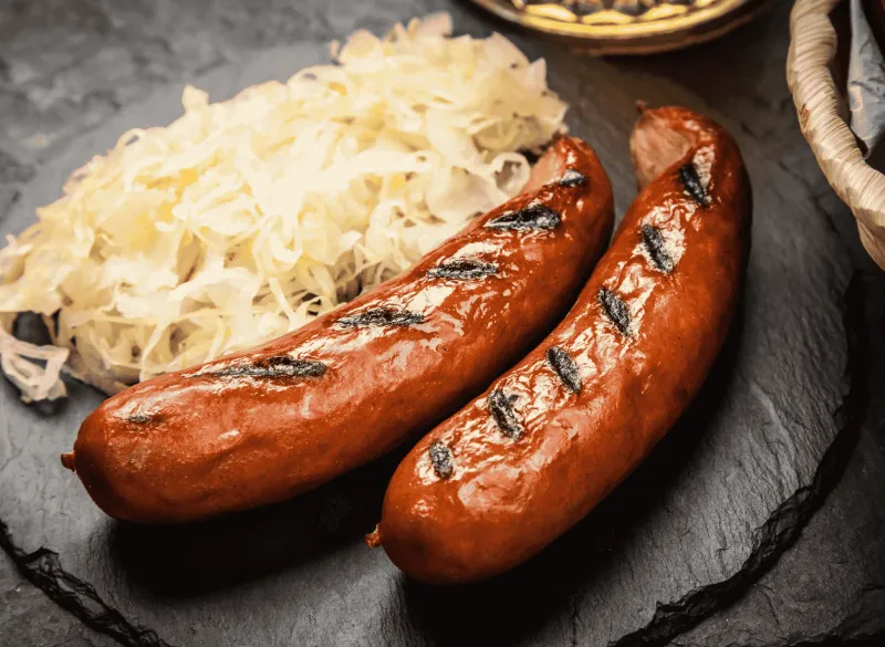 German Bratwurst With Sauerkraut