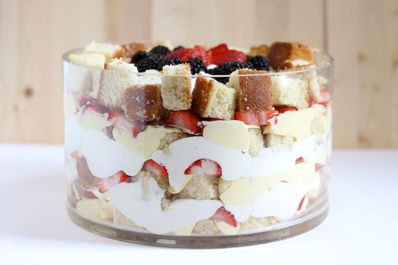 Stir Leftover Custard Into A Quick Trifle