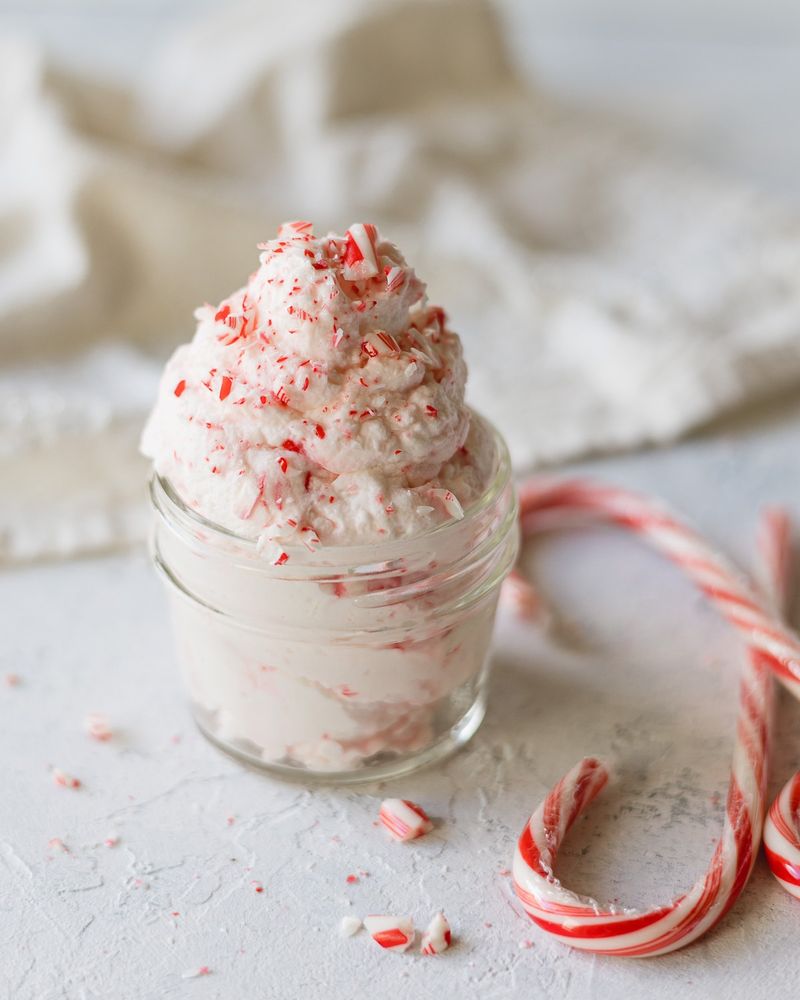 Mix Crushed Candy Canes Into Whipped Cream