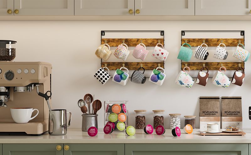 Mount A Rack Or Rail For Hanging Mugs And Towels