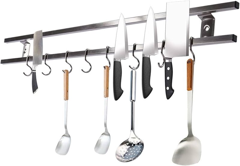 Hang Utensils On Hooks Or Magnetic Strips