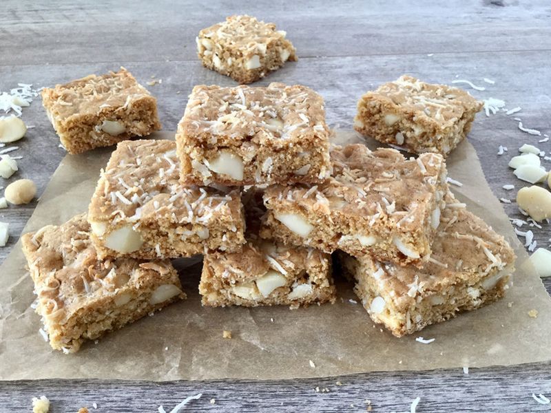 Macadamia And Lime Blondies