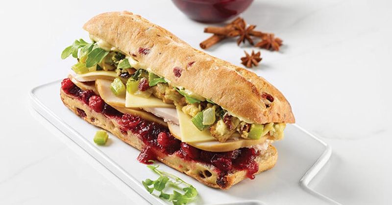 Turkey And Stuffing Sandwiches With Cranberry Sauce