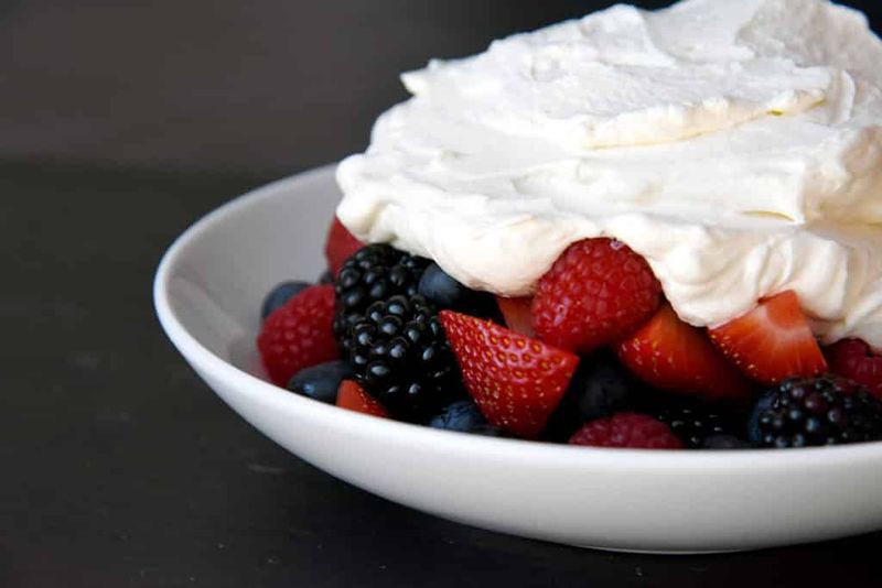 Berries With Whipped Cream