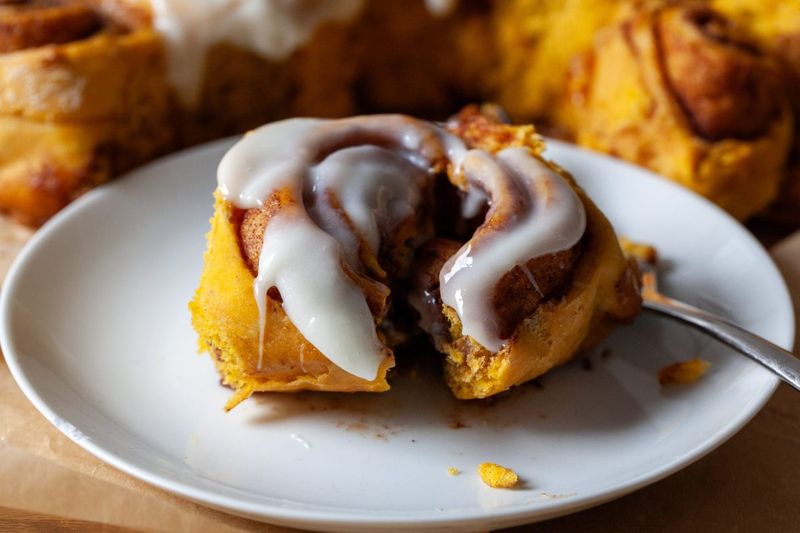 Pumpkin Spice Cinnamon Rolls