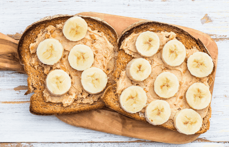 Banana And Peanut Butter Toast