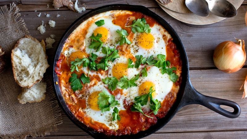 Tinned Tomato Shakshuka Style Eggs