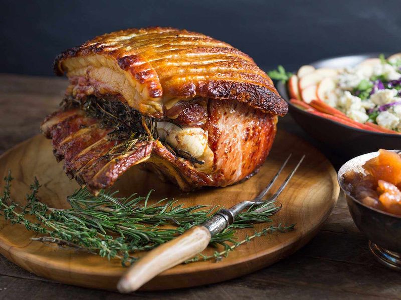 Roast Pork Loin With Apple And Sage