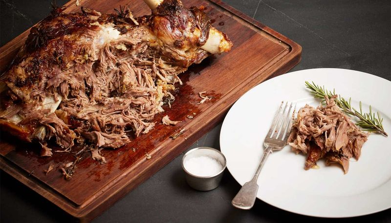 Lamb Shoulder Slow-Roasted With Garlic And Rosemary