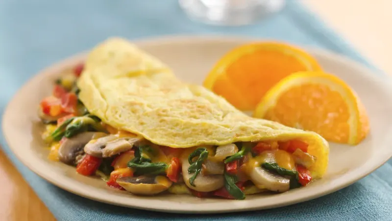 Omelettes With Leftover Vegetables