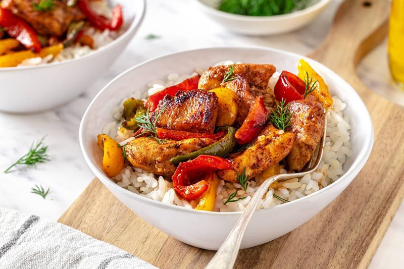 Chicken Stir Fry With Peppers And Rice
