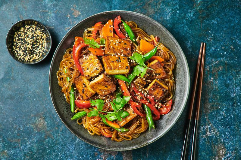 Vegetable Stir Fry With Tofu And Ginger
