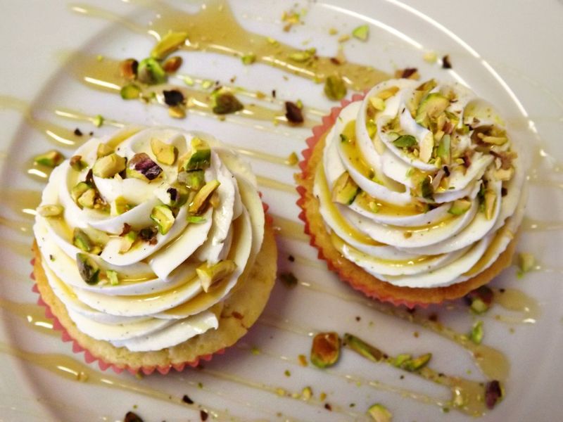 Pistachio And White Chocolate Cupcakes