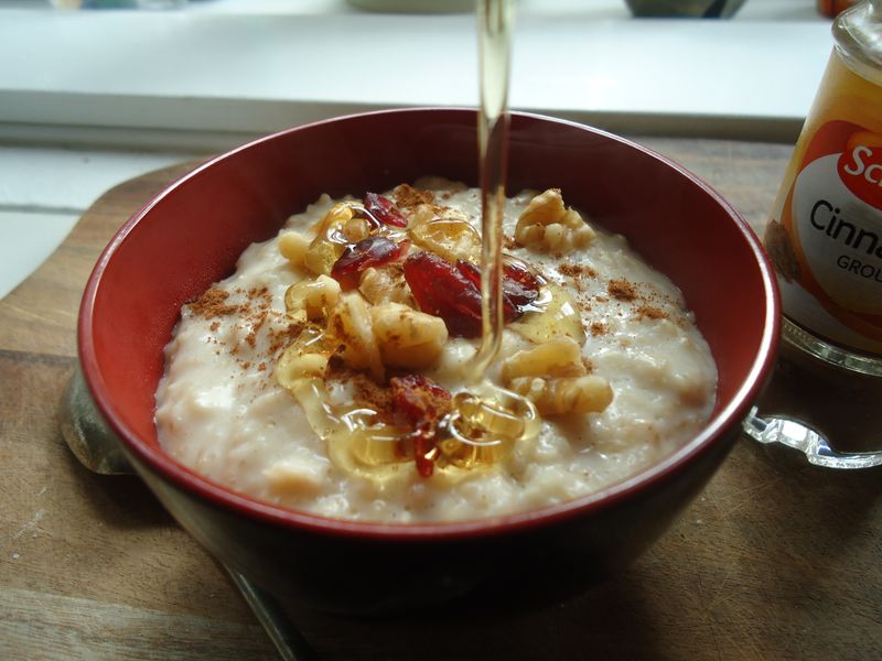 Porridge Made With Milk Or Plant Milk
