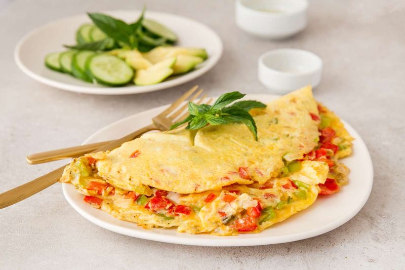 Omelette With Leftover Vegetables